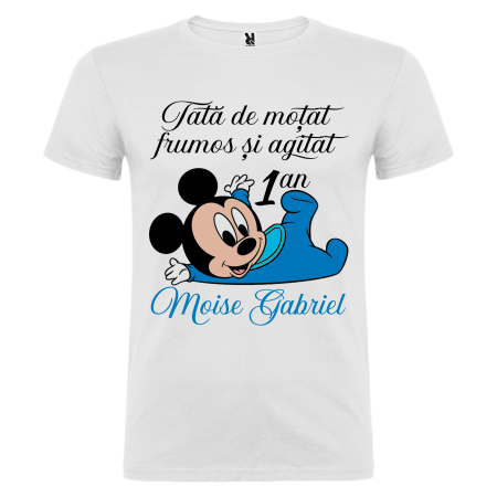 Set de 5 tricouri personalizate pentru nasi, parinti si copil Baby Mickey [5]