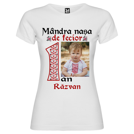 Set de 5 tricouri personalizate pentru nasi, parinti si copil Model Traditional [6]