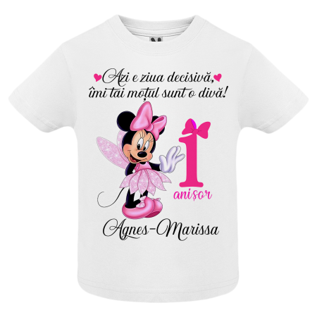 Set de 5 tricouri personalizate pentru nasi, parinti si copil Minnie Zana [3]
