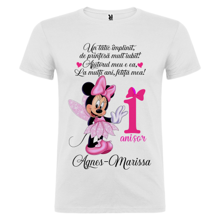 Set de 5 tricouri personalizate pentru nasi, parinti si copil Minnie Zana [5]