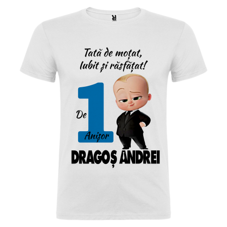 Set de 5 tricouri personalizate pentru nasi, parinti si copil Baby Boss [5]