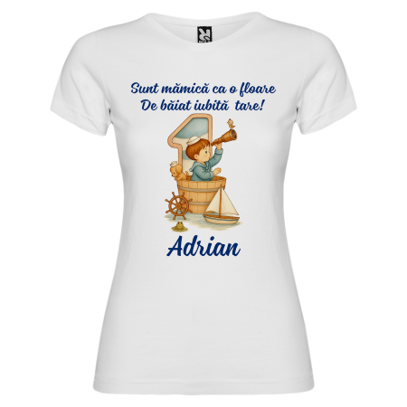 Set de 5 tricouri personalizate pentru nasi, parinti si copil cu model Micul Navigator [4]