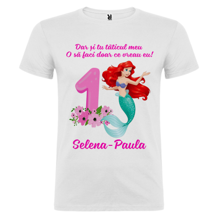 Set de 5 tricouri personalizate pentru nasi, parinti si copil cu Mica Sirena [5]