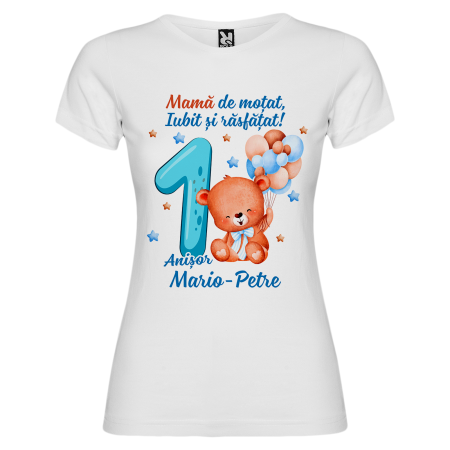 Set de 5 tricouri personalizate pentru nasi, parinti si copil Ursulet [4]
