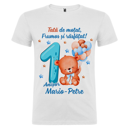 Set de 5 tricouri personalizate pentru nasi, parinti si copil Ursulet [5]
