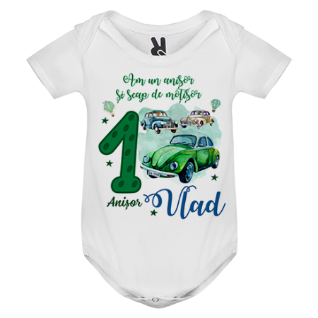 Set de 5 tricouri personalizate pentru nasi, parinti si copil Masinuta Beetle [2]