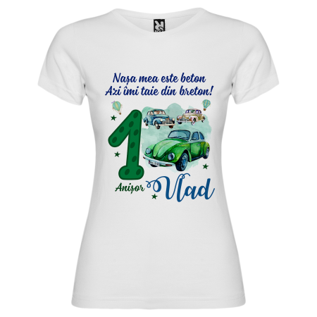 Set de 5 tricouri personalizate pentru nasi, parinti si copil Masinuta Beetle [6]
