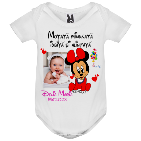 Set de 5 tricouri personalizate pentru nasi, parinti si copil Mickey cu Poza [2]