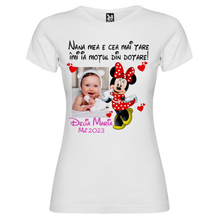 Set de 5 tricouri personalizate pentru nasi, parinti si copil Mickey cu Poza [6]