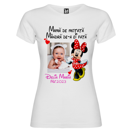 Set de 5 tricouri personalizate pentru nasi, parinti si copil Mickey cu Poza [4]