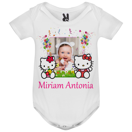 Set de 5 tricouri personalizate pentru nasi, parinti si copil Hello Kitty cu Poza [2]