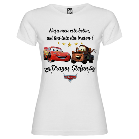 Set de 5 tricouri personalizate pentru nasi, parinti si copil Cars [6]