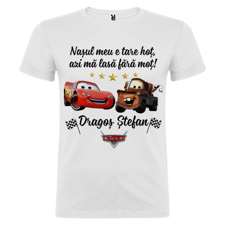 Set de 5 tricouri personalizate pentru nasi, parinti si copil Cars [7]
