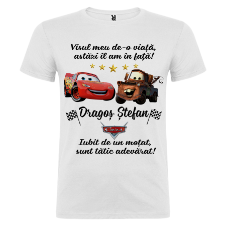 Set de 5 tricouri personalizate pentru nasi, parinti si copil Cars [5]