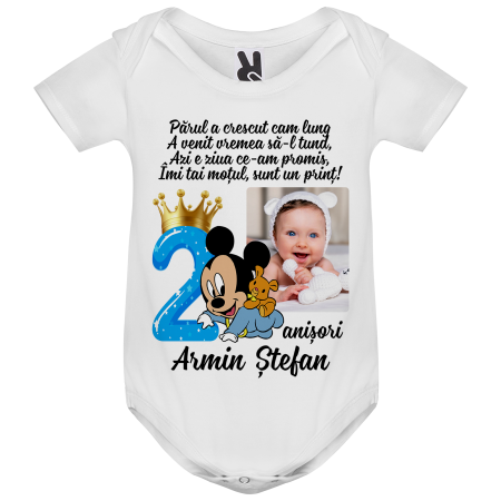 Set de 5 tricouri personalizate pentru nasi, parinti si copil Baby Mickey cu Poza [2]