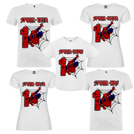 Set de 5 tricouri personalizate pentru nasi, parinti si copil Spider-Man [1]