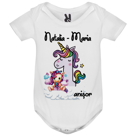 Set de 5 tricouri personalizate pentru nasi, parinti si copil Unicorn [2]