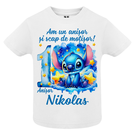 Set de 5 tricouri personalizate pentru nasi, parinti si copil Stitch [3]