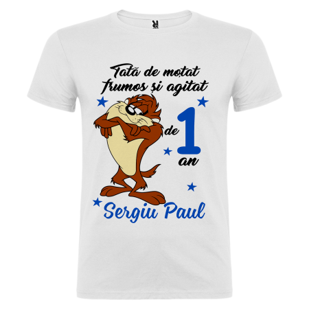Set de 5 tricouri personalizate pentru nasi, parinti si copil Taz [5]
