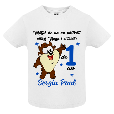 Set de 5 tricouri personalizate pentru nasi, parinti si copil Taz [3]
