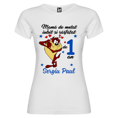 Set de 5 tricouri personalizate pentru nasi, parinti si copil Taz [4]