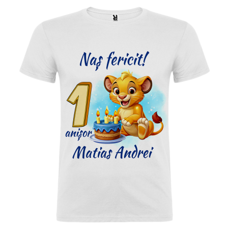 Set de 5 tricouri personalizate pentru nasi, parinti si copil Lion [7]