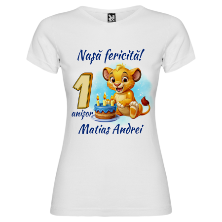 Set de 5 tricouri personalizate pentru nasi, parinti si copil Lion [6]