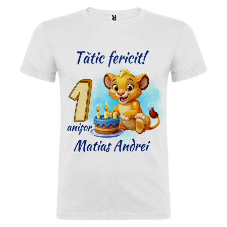 Set de 5 tricouri personalizate pentru nasi, parinti si copil Lion [5]