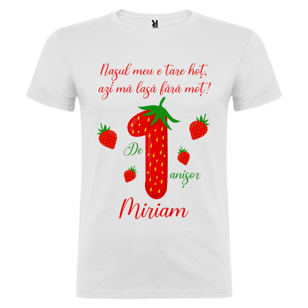Set de 5 tricouri personalizate pentru nasi, parinti si copil Capsunica [7]