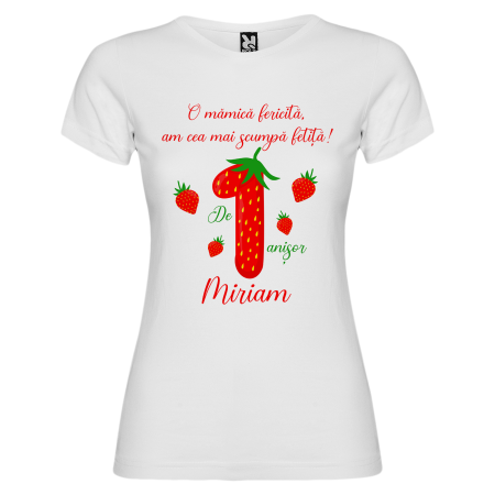 Set de 5 tricouri personalizate pentru nasi, parinti si copil Capsunica [4]