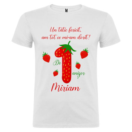 Set de 5 tricouri personalizate pentru nasi, parinti si copil Capsunica [5]