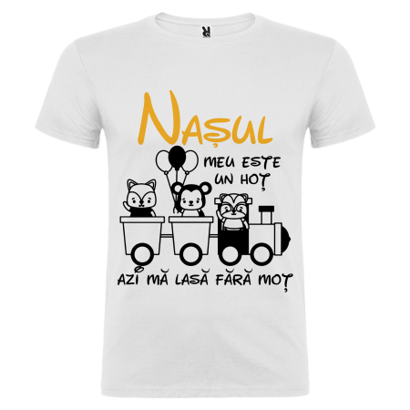 Set de 5 tricouri personalizate pentru nasi, parinti si copil Trenulet [7]