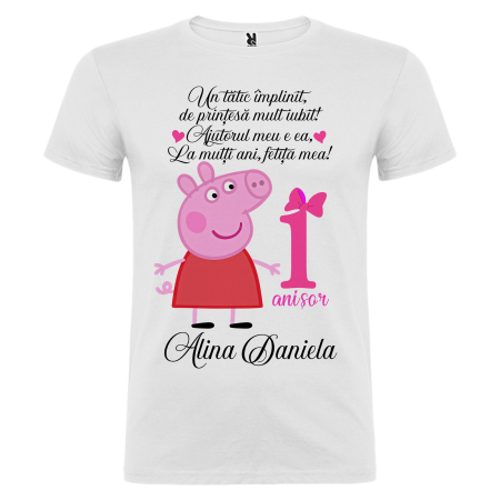 Set de 5 tricouri personalizate pentru nasi, parinti si copil cu Peppa Pig [5]