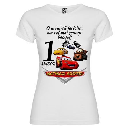 Set de 5 tricouri personalizate pentru nasi, parinti si copil Cars 3 [4]