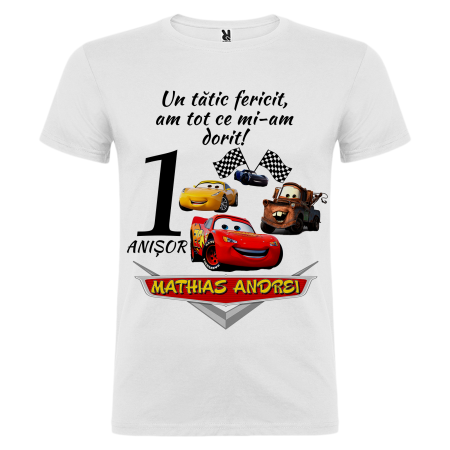 Set de 5 tricouri personalizate pentru nasi, parinti si copil Cars 3 [5]