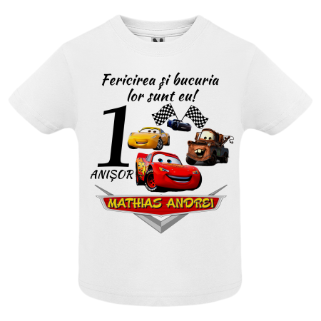 Set de 5 tricouri personalizate pentru nasi, parinti si copil Cars 3 [3]