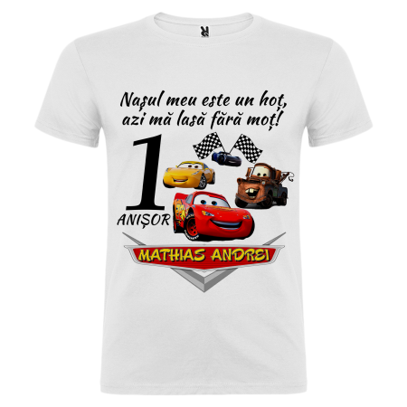 Set de 5 tricouri personalizate pentru nasi, parinti si copil Cars 3 [7]