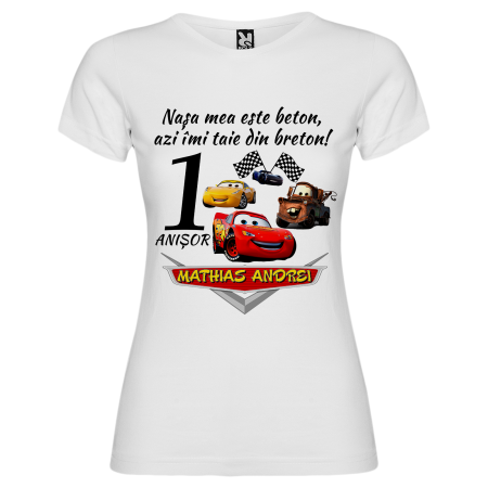 Set de 5 tricouri personalizate pentru nasi, parinti si copil Cars 3 [6]