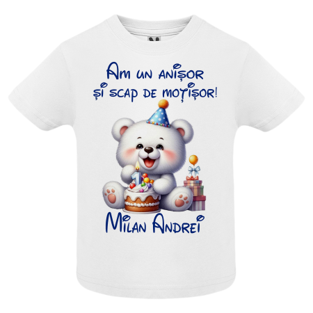 Set de 5 tricouri personalizate pentru nasi, parinti si copil Ursulet Polar [3]