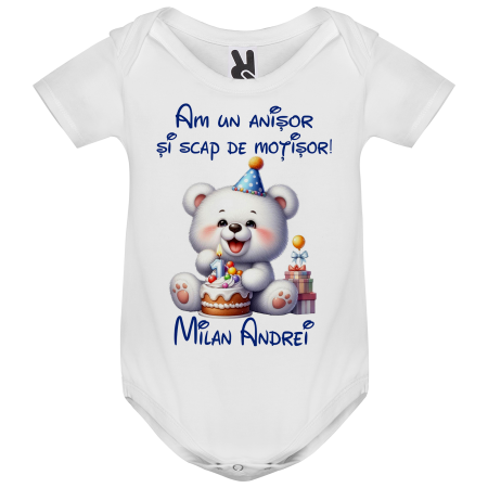 Set de 5 tricouri personalizate pentru nasi, parinti si copil Ursulet Polar [2]