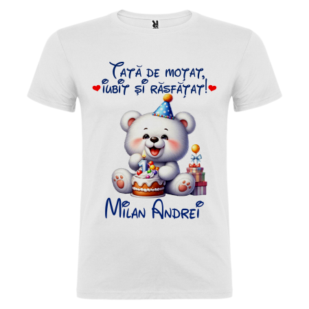 Set de 5 tricouri personalizate pentru nasi, parinti si copil Ursulet Polar [5]