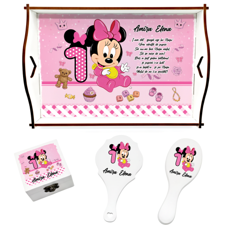 Tăvițe moț personalizate - Set tavita mot Minnie