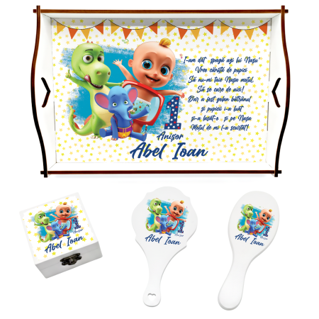 Tăvițe moț personalizate - Set tavita mot Tra La La
