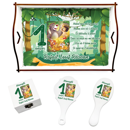 Tăvițe moț personalizate - Set tavita mot Mowgli