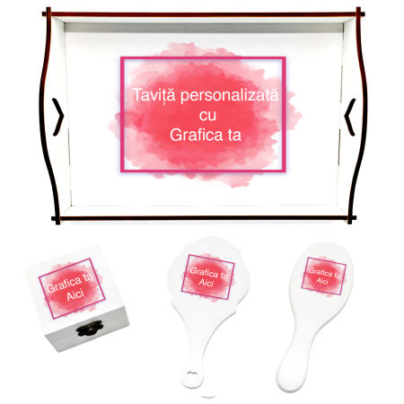 Tăvițe moț personalizate - Set tavita mot personalizata cu grafica ta