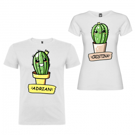 Set tricouri cuplu  Cactus cu nume [2]