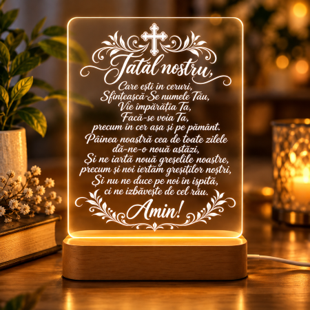 Lampi 3D personalizate - Suport LED personalizat tatal nostru