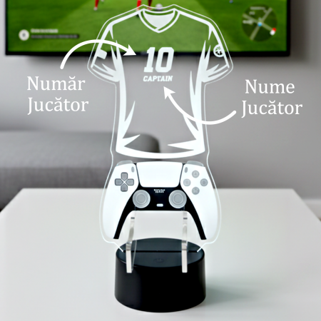 Suport LED personalizat pentru controller cu model Tricou Football [3]