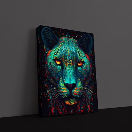 Tablouri Canvas Art - Tablou Canvas Art Watercolor Lion AI 60 x 40 cm