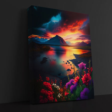 Tablouri Canvas Art - Tablou Canvas Art Watercolor Peisaj AI 60 x 40 cm